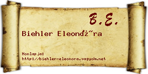 Biehler Eleonóra névjegykártya